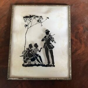 Vintage Silhouette reverse painting